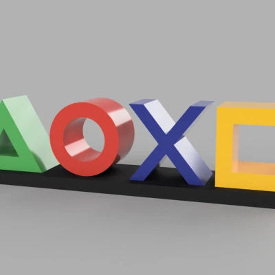 Mô Hình Biểu Tượng PlayStation Để Bàn