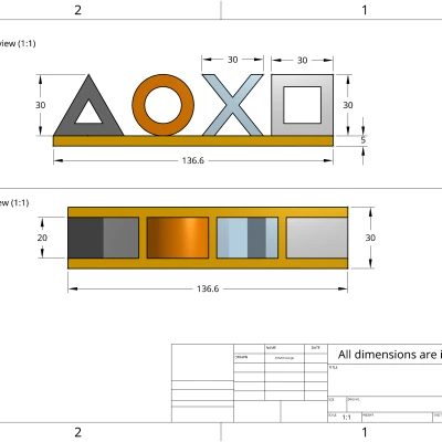 Mô Hình Biểu Tượng PlayStation Để Bàn