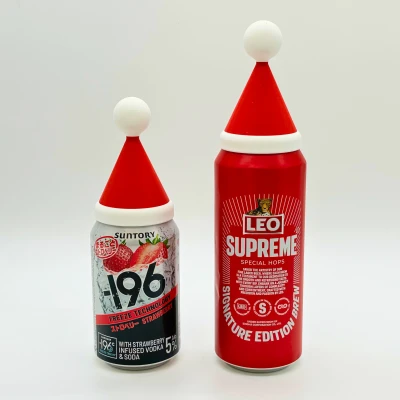 Nón Santa Đội Lên Lon Nước