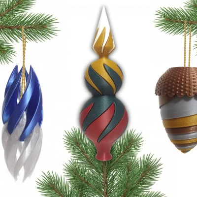 Mô hình cây thông xoắn ốc Giáng Sinh (dùng cho máy in 1 trục đùn)