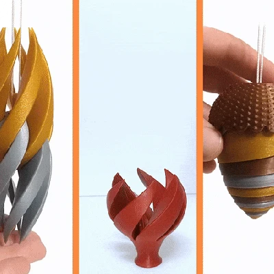 Mô hình cây thông xoắn ốc Giáng Sinh (dùng cho máy in 1 trục đùn)