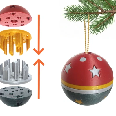 Quả châu Giáng sinh Đa Sắc - Máy in một đầu đùn