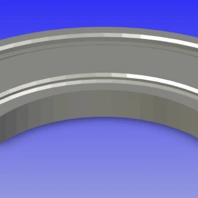 Thanh ray xe lửa cong và 2x bộ phận đực/cái