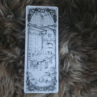 Bookmark Gia Đình Lò Sưởi Giáng Sinh Ấm Áp