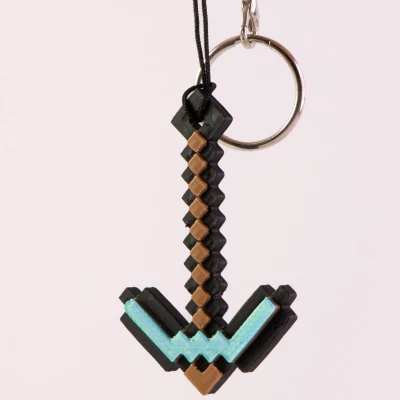 Móc khóa Minecraft – Kiếm, Cuốc chim & Đầu Creeper