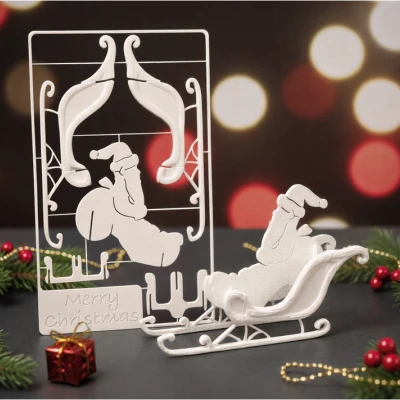 Xe Tuần Lộc Santa - Thiệp Giáng Sinh Kit Card - chỉ 16g!