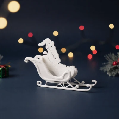 Xe Tuần Lộc Santa - Thiệp Giáng Sinh Kit Card - chỉ 16g!