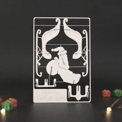 Xe Tuần Lộc Santa - Thiệp Giáng Sinh Kit Card - chỉ 16g!