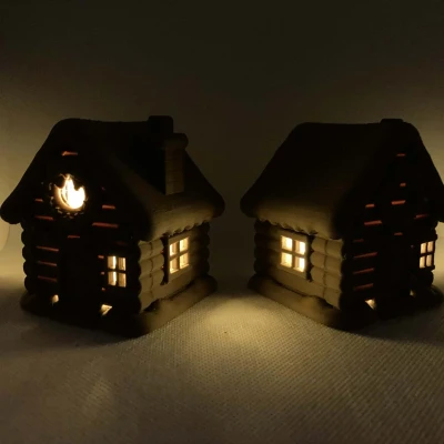 Ngôi nhà Giáng sinh Tuyết nhỏ – Trang trí nến (2 Phiên bản ánh sáng)