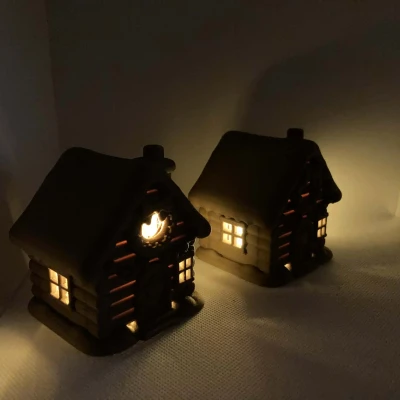 Ngôi nhà Giáng sinh Tuyết nhỏ – Trang trí nến (2 Phiên bản ánh sáng)