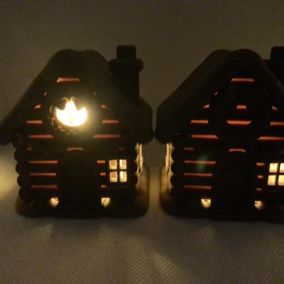 Ngôi nhà Giáng sinh Tuyết nhỏ – Trang trí nến (2 Phiên bản ánh sáng)