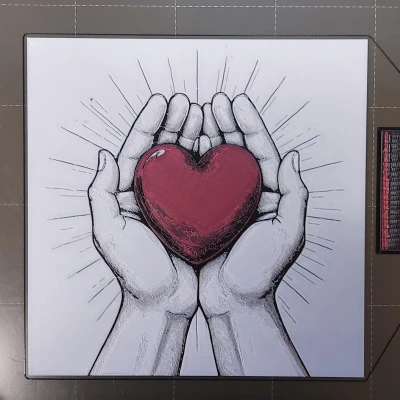 Mô hình "Heart HueForge" - Trái tim sắc màu từ HueForge