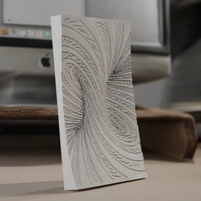 Parametric Singularity - Tác phẩm nghệ thuật treo tường với cấu trúc xoắn độc đáo