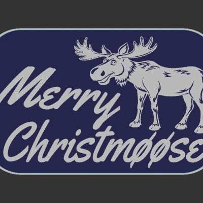 Biển báo Merry Christmoose