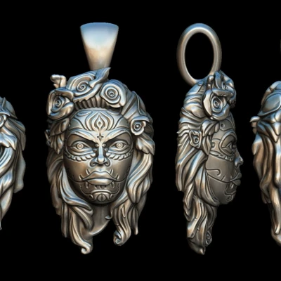 Mô Hình OBJ 3D Miễn Phí - Cô Gái Đầu Lâu Đường Catrina