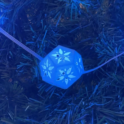 Đồ Trang Trí Đèn Mùa Đông Hình Khối Mười Hai Mặt