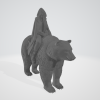 Mô hình Phụ Nữ Cưỡi Gấu 3D - Thumbnail 2