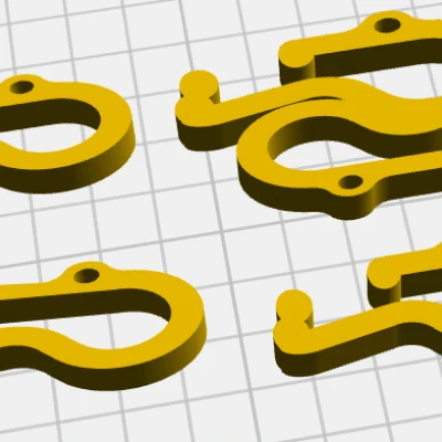 Kẹp dây bungee cho xe hơi - 4 cái/bộ