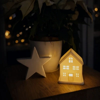 Ngôi Nhà Nến Nhỏ Ấm Cúng (Không Cần Giá Đỡ)