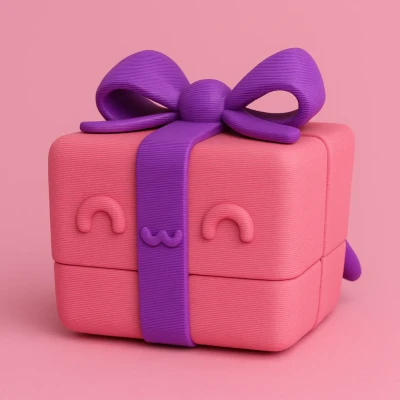 Hộp Quà Vui Vẻ Có Nơ