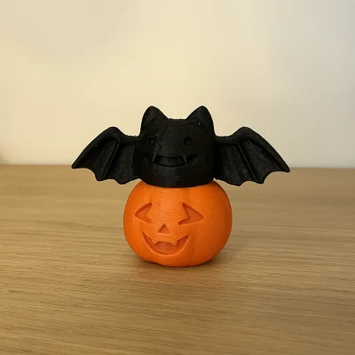 Tượng Dơi Trên Quả Bí Ngô