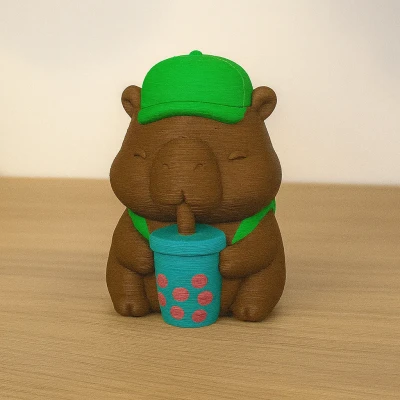 Mô hình Capybara Nhâm Nhi Trà Sữa