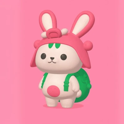 Thỏ Con Đội Nón Hồng