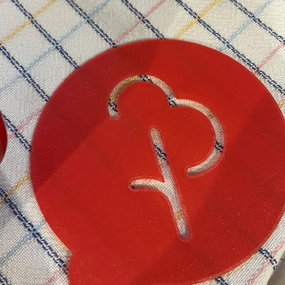 Khuôn Stencil Cà Phê Logo Parkrun