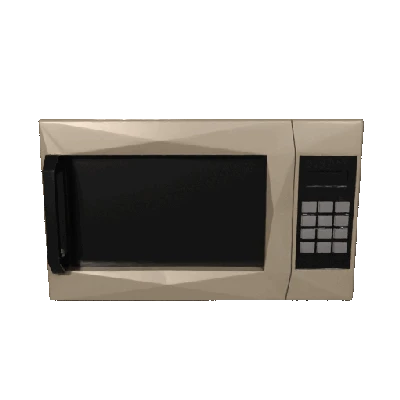 Mô Hình 3D Lò Vi Sóng Phong Cách Low Poly