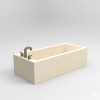 Mô hình bồn tắm Low Poly 3D - Thumbnail 1