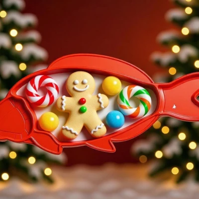 Tô/Khay Cá Chép Noel