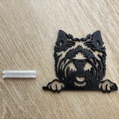 Trang Trí Tường West Highland Terrier / Westie Đặt Đứng 2D