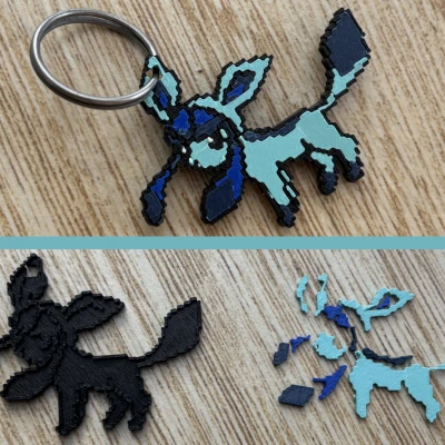 Móc Khóa Glaceon 8-bit Nhiều Mảnh