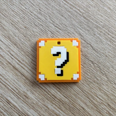 Móc Khóa Mario Lucky Block 8-bit Lắp Ghép Nhiều Phần – Không Cần Keo