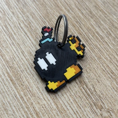 Móc Khóa Bom Mario 8-bit Nhiều Bộ Phận