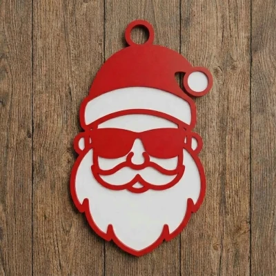 Móc khóa Ông Già Noel đeo kính râm