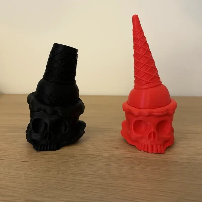 Kem Ốc Quế Hình Đầu Lâu (Skull Cones)