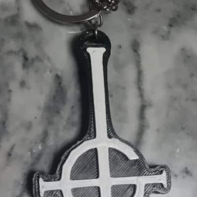 Móc Khóa Logo Ban Nhạc Ghost (Không Cần AMS)