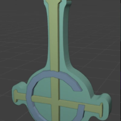 Móc Khóa Logo Ban Nhạc Ghost (Không Cần AMS)