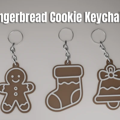 Móc Khóa Bánh Gừng Giáng Sinh - 55x40mm