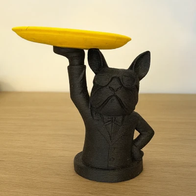 Chú Chó Bulldog Quản Gia Cầm Đĩa (Đa Sắc)