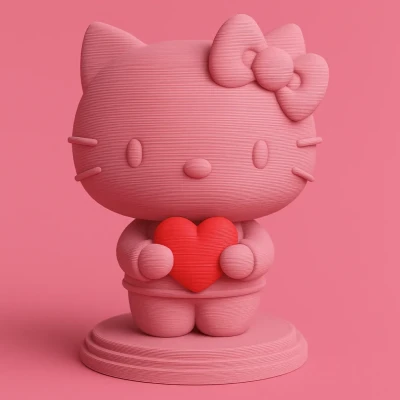 Hello Kitty Kèm Trái Tim