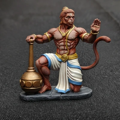 Tượng Thần Hanuman ở tư thế quỳ