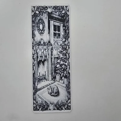 Kẹp Sách Lò Sưởi Giáng Sinh Mèo Ngủ