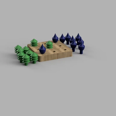 Bàn Cờ Cờ Caro Phong Cách Rừng