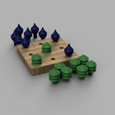 Bàn Cờ Cờ Caro Phong Cách Rừng