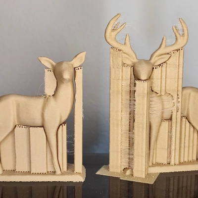 Cặp Hươu/Nai Cách Điệu / Stylized Deer & Doe