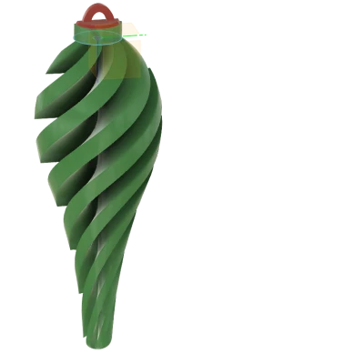 Quả Châu Xoắn Ốc Trang Trí Cây Thông Noel