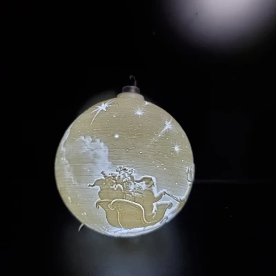 Đồ Trang Trí Giáng Sinh Phát Sáng - Cảnh Chúa Giáng Sinh và Ông Già Noel