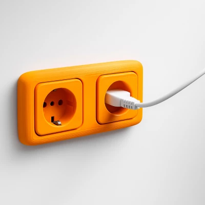 Bộ phận Công tắc & Ổ cắm Tường – tương thích với Busch-Jaeger Reflex SI Schuko & Nút bật & Khung